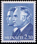 Monaco 1981 - set Prince Rainier III and Albert: 2,30 fr