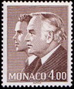 Monaco 1981 - set Prince Rainier III and Albert: 4,00 fr