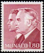 Monaco 1981 - set Prince Rainier III and Albert: 1,80 fr