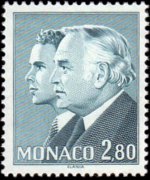 Monaco 1981 - set Prince Rainier III and Albert: 2,80 fr