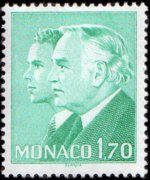 Monaco 1981 - set Prince Rainier III and Albert: 1,70 fr