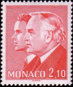 Monaco 1981 - set Prince Rainier III and Albert: 2,10 fr