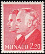 Monaco 1981 - set Prince Rainier III and Albert: 2,20 fr
