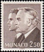 Monaco 1981 - set Prince Rainier III and Albert: 2,50 fr