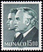 Monaco 1981 - set Prince Rainier III and Albert: 15,00 fr