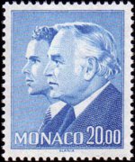 Monaco 1981 - set Prince Rainier III and Albert: 20,00 fr