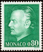 Monaco 1974 - set Prince Rainier III: 0,80 fr