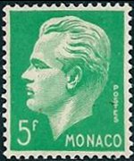Monaco 1950 - set Prince Rainier III: 5 fr