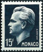 Monaco 1950 - set Prince Rainier III: 15 fr