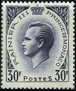 Monaco 1955 - set Prince Rainier III: 30 fr