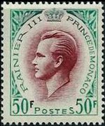 Monaco 1955 - set Prince Rainier III: 50 fr
