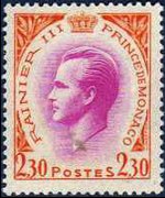 Monaco 1955 - set Prince Rainier III: 2,30 fr