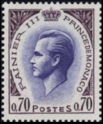 Monaco 1955 - set Prince Rainier III: 0,70 fr