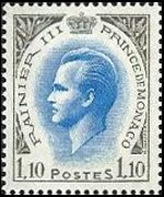 Monaco 1955 - set Prince Rainier III: 1,10 fr