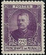 Monaco 1923 - set Prince Louis II: 25 c