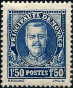 Monaco 1933 - serie Principe Luigi II: 1,50 fr