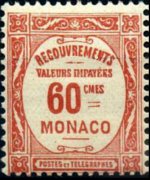 Monaco 1925 - serie Cifra: 60 c
