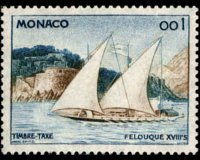 Monaco 1960 - serie Mezzi postali: 0,01 fr