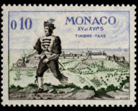 Monaco 1960 - serie Mezzi postali: 0,10 fr