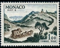 Monaco 1960 - serie Mezzi postali: 1 fr