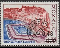 Monaco 1962 - serie Stadio nautico: 0,48 fr su 0,30 fr