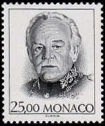 Monaco 1989 - set Prince Rainier III: 25,00 fr