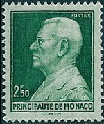 Monaco 1946 - set Prince Louis II: 2,50 fr