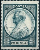 Monaco 1946 - set Prince Louis II: 50 fr