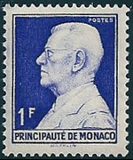 Monaco 1946 - serie Principe Luigi II: 1 fr