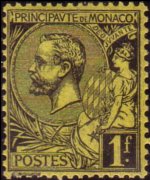 Monaco 1891 - serie Principe Alberto I: 1 fr