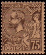 Monaco 1891 - set Prince Albert I: 75 c