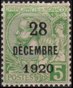 Monaco 1891 - set Prince Albert I: 5 c