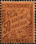 Monaco 1904 - set Numeral: 50 c