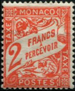 Monaco 1904 - set Numeral: 2 fr