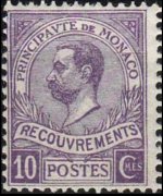 Monaco 1911 - serie Principe Alberto I: 10 c