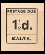 Malta 1925 - serie Cifra: 1½ p