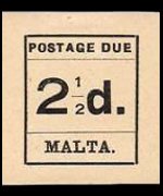 Malta 1925 - serie Cifra: 2½ p