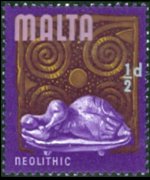 Malta 1965 - serie Storia di Malta: ½ p