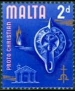 Malta 1965 - serie Storia di Malta: 2 p