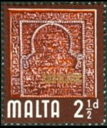 Malta 1965 - serie Storia di Malta: 2½ p