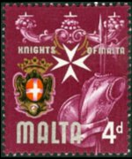 Malta 1965 - serie Storia di Malta: 4 p