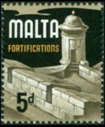 Malta 1965 - serie Storia di Malta: 5 p
