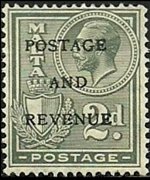 Malta 1928 - set King George V and various subjects - overprinted: 2 p