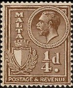 Malta 1930 - serie Re Giorgio V e soggetti vari: ¼ p
