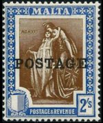 Malta 1926 - serie Allegorie: 2 sh