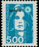 Mayotte 1997 - set Marianne by Briat: 5 fr