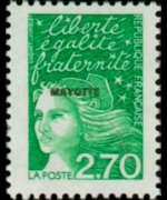 Mayotte 1997 - set Marianne by Luquet: 2,70 fr