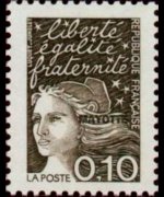 Mayotte 1997 - set Marianne by Luquet: 0,10 fr
