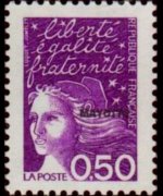 Mayotte 1997 - set Marianne by Luquet: 0,50 fr