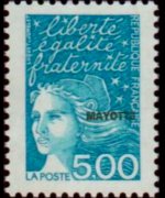 Mayotte 1997 - set Marianne by Luquet: 5 fr